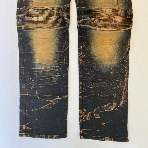 New ROBINS JEAN Slim Straight Biker Jeans SZ 42 - Picture 8 of 12